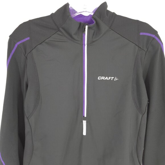 Craft Shirt Black Purple Athletic Workout Athleisure Gym Cycling Activewear L - Picture 2 of 16